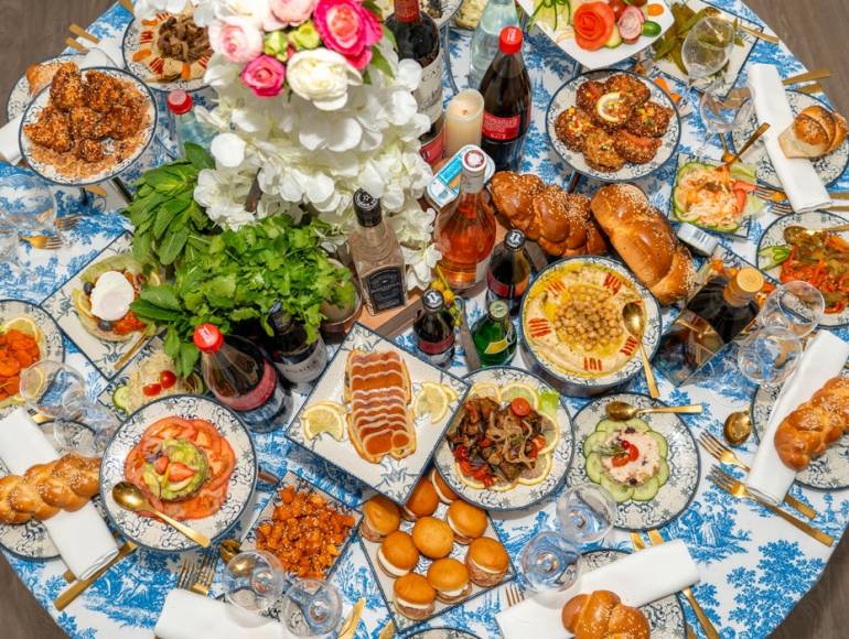 Présentation buffet casher - Art culinaire Kinor Traiteur